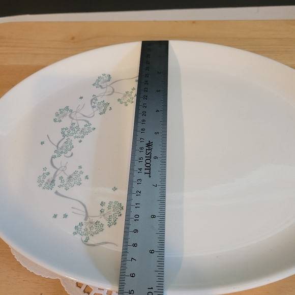 Set of Two Eclectic Ceramic  Serving Platters Steel Gray & Bisque - Picture 8 of 15